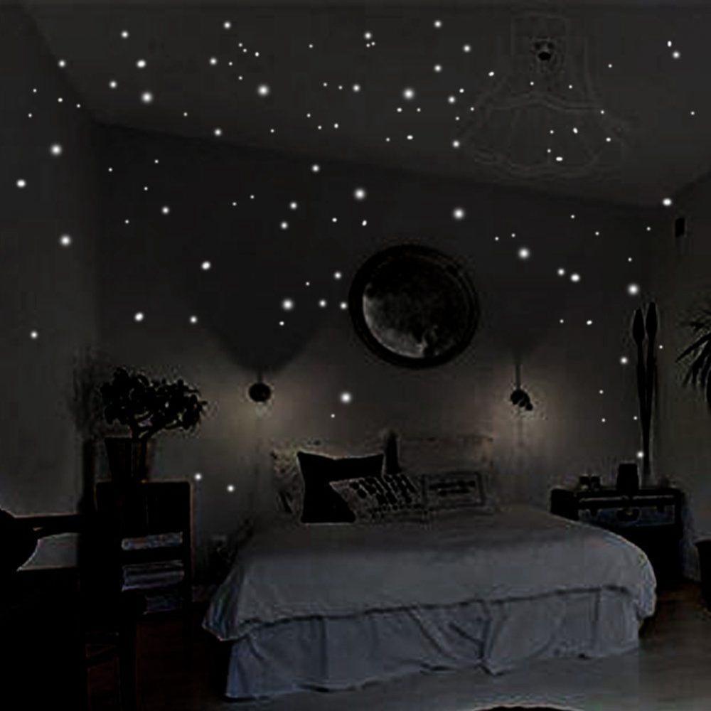Glow In Dark Stars - 407 pièces points ronds Stickers muraux