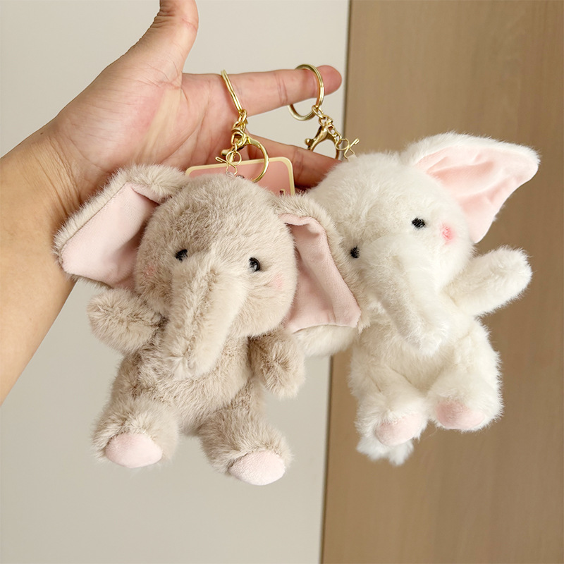 Kids Toys Elephant - Porte-clés pendentif en peluche en forme