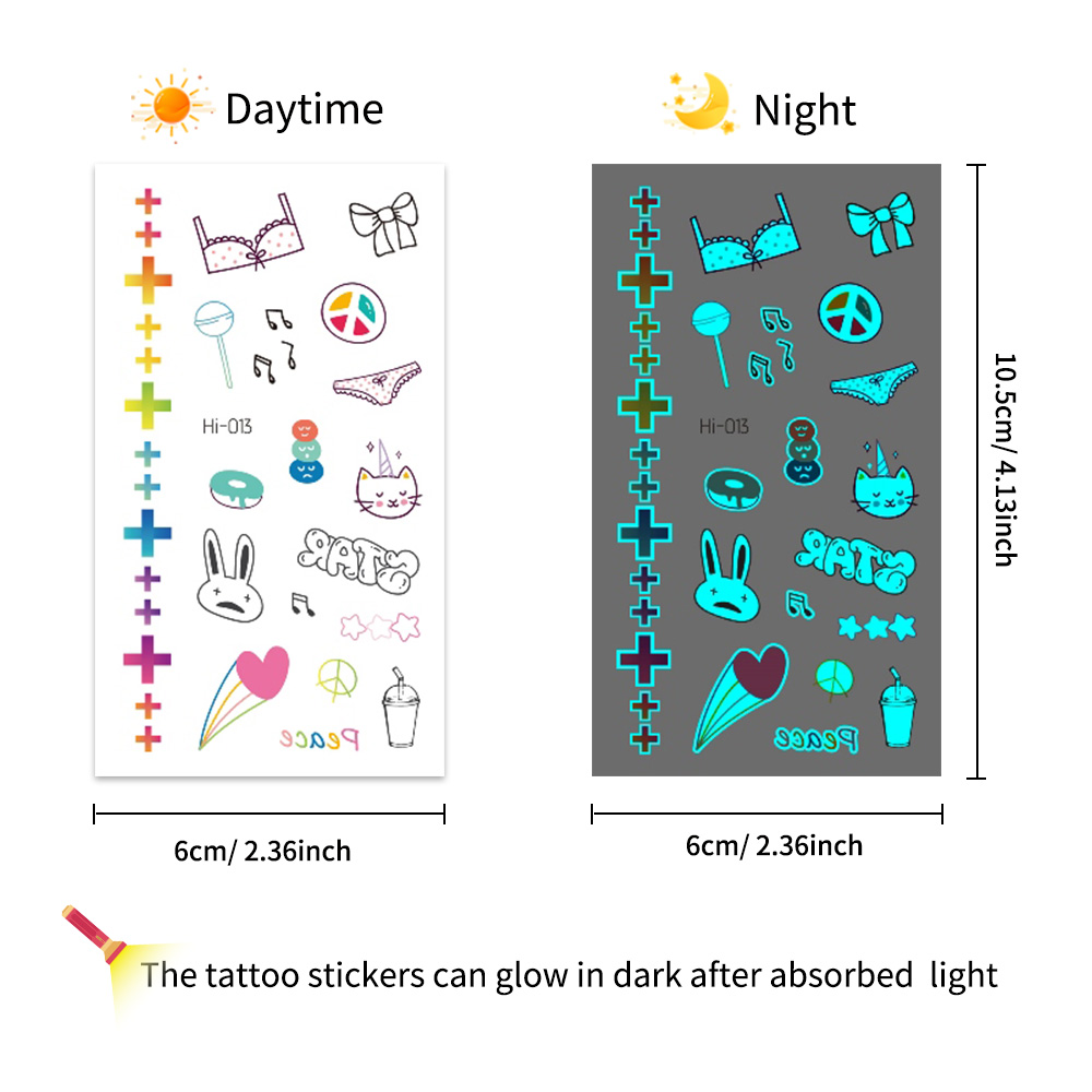 Autocollants de tatouage phosp - Glow In Dark Stars avis et prix