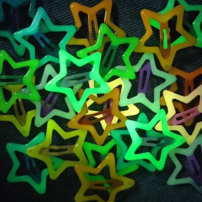 10 pinces à cheveux colorées e - Glow In Dark Stars avis et prix