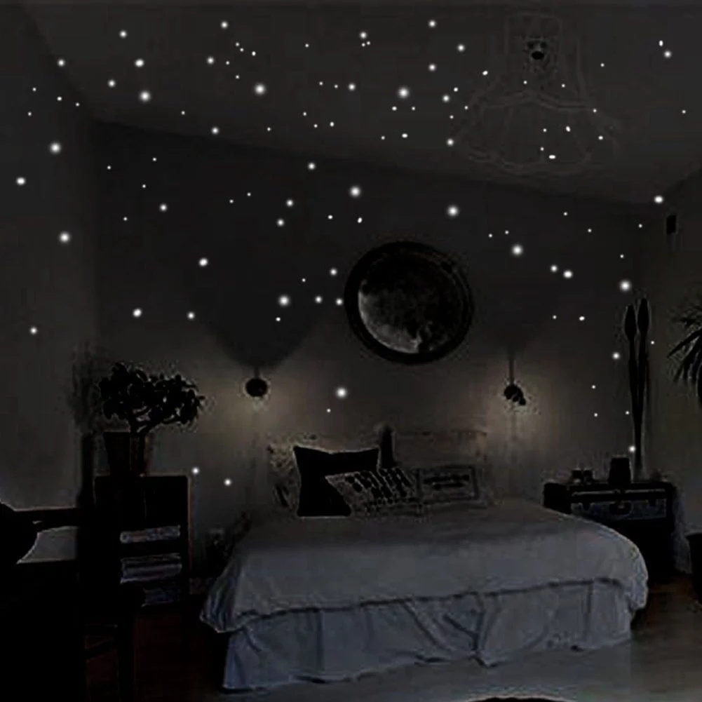 Autocollants muraux qui brille - Glow In Dark Stars avis et prix